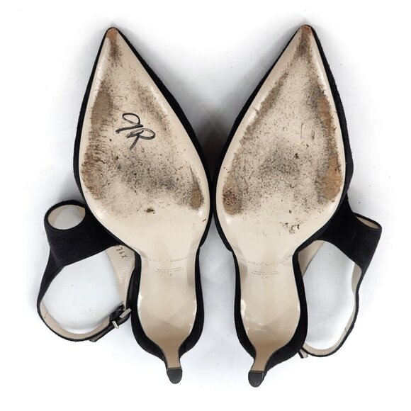 GIORGIO ARMANI Pumps Suede Leather Ankle Strap Heels - Picture 11 of 12
